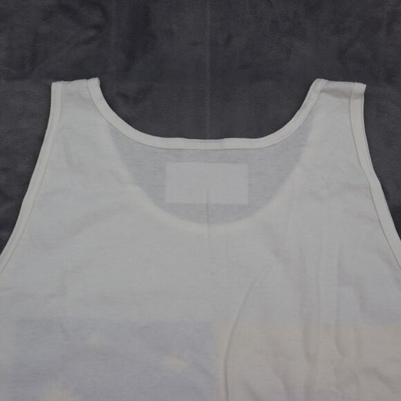 Oneita Power T Shirt Mens XL White Jazzercise Summer Crew Neck Sleeveless - Picture 12 of 14